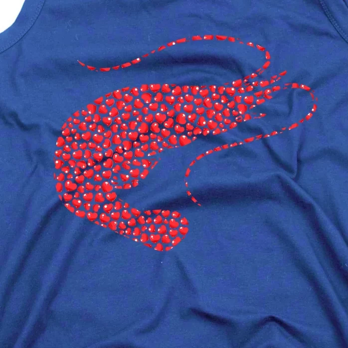 Shrimp Fish Lover Heart Shape Shrimp Valentines Day Meaningful Gift Tank Top