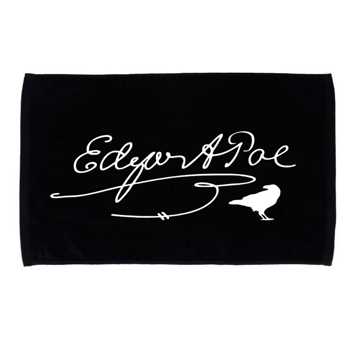 Signature Famous Literary Poet Gift Raven Microfiber Hand Towel