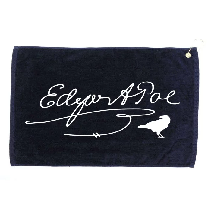 Signature Famous Literary Poet Gift Raven Grommeted Golf Towel