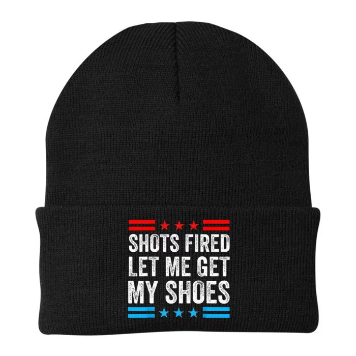 Shots Fired Let Me Get My Shoes Knit Cap Winter Beanie