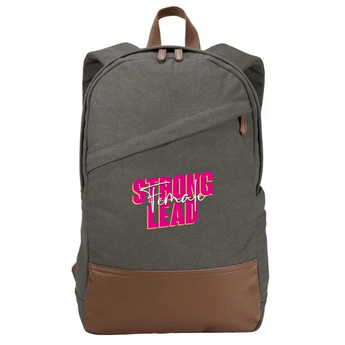 Strong Female Lead International 'S Day Gift Cotton Canvas Backpack