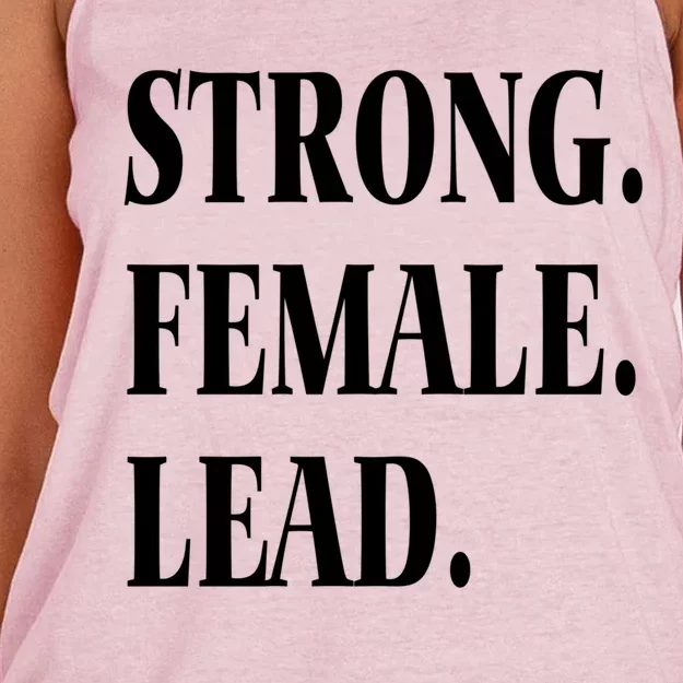 Strong Female Lead Musical Theatre Plays Business Black Cool Gift Women's Knotted Racerback Tank