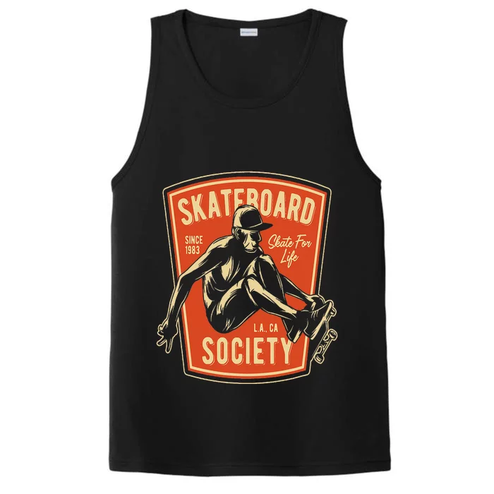 Skate For Life 1983 Boy Skateboard Performance Tank