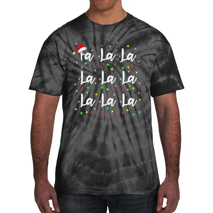 Santa Fa La 8 Fa La La La Christmas Funny Xmas Tie-Dye T-Shirt