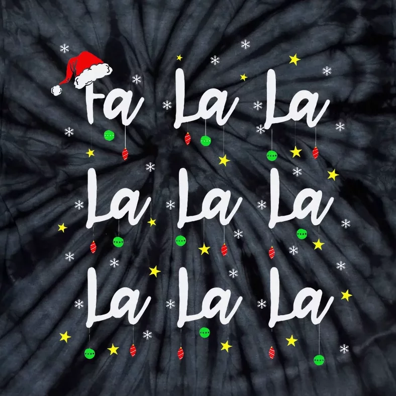 Santa Fa La 8 Fa La La La Christmas Funny Xmas Tie-Dye T-Shirt