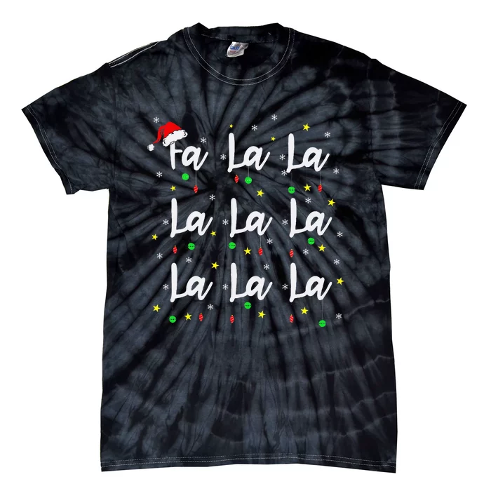 Santa Fa La 8 Fa La La La Christmas Funny Xmas Tie-Dye T-Shirt