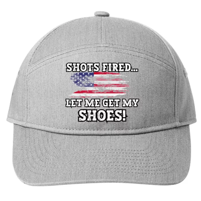 Shots Fired Let Me Get My Shoes 7-Panel Snapback Hat