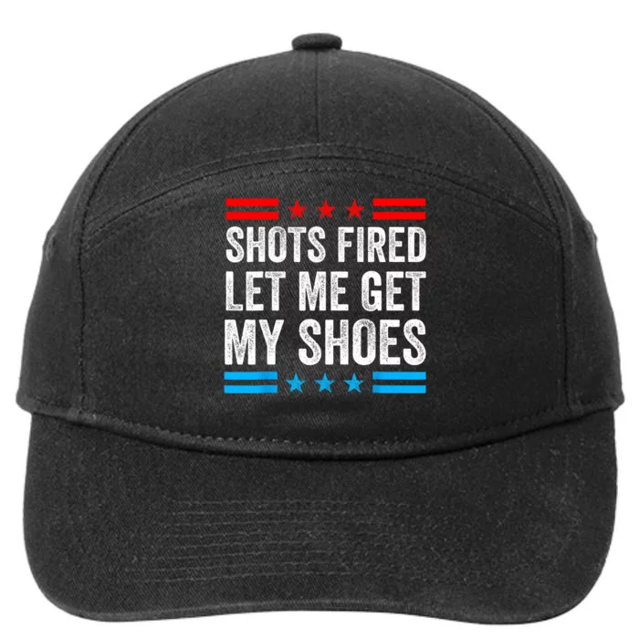 Shots Fired Let Me Get My Shoes 7-Panel Snapback Hat