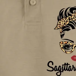 Sagittarius Face Leopard Bandana Wink Eye Gift Dry Zone Grid Performance Polo