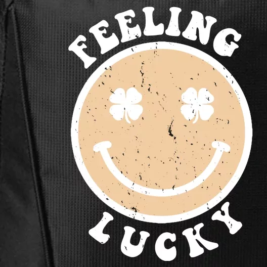 Shamrock Feeling Lucky Retro Smiley City Backpack