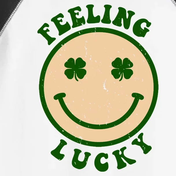 Shamrock Feeling Lucky Retro Smiley Toddler Fine Jersey T-Shirt