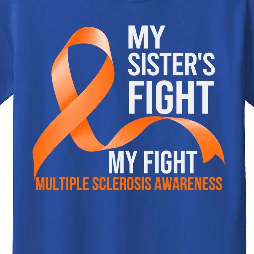 Sister's Fight My Fight Multiple Sclerosis Ms Warrior Gift Kids T-Shirt