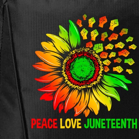 Sunflower Fist Melanin Black History Peace Love Juneteenth Meaningful Gift City Backpack