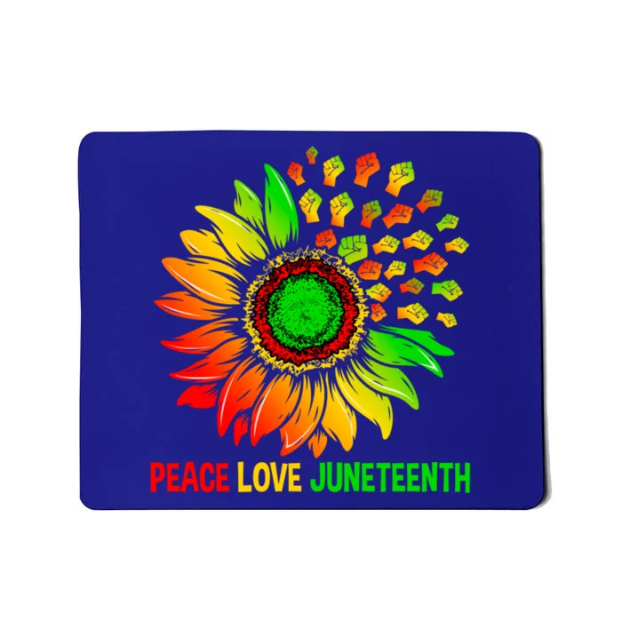 Sunflower Fist Melanin Black History Peace Love Juneteenth Meaningful Gift Mousepad