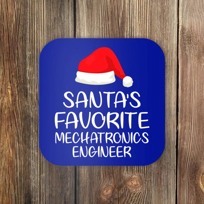 SantaS Favorite Mechatronics Engineer Matching Family Xmas Gift Coaster