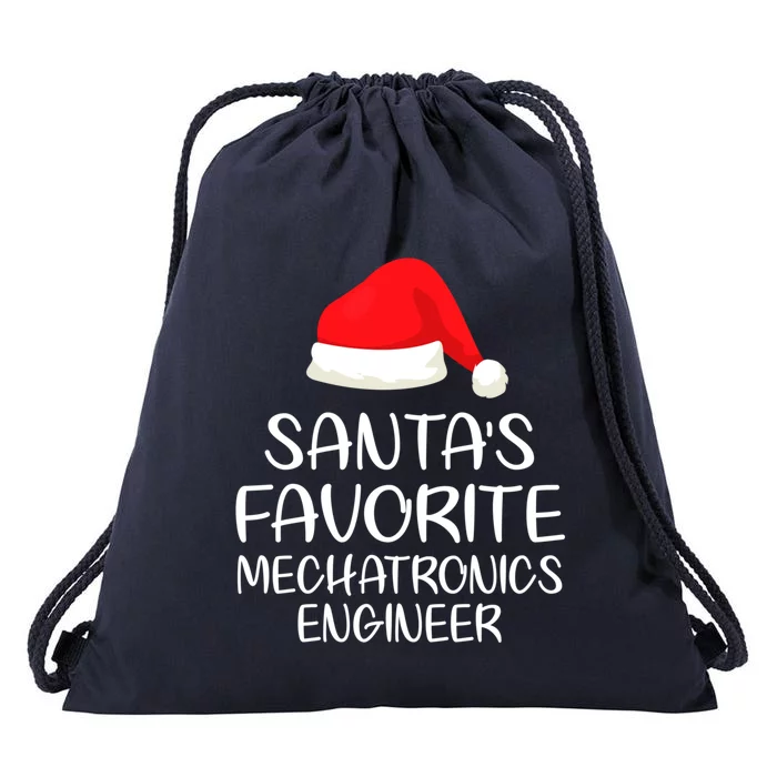 SantaS Favorite Mechatronics Engineer Matching Family Xmas Gift Drawstring Bag