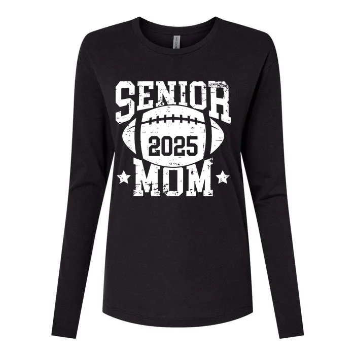 Senior Football Mom Graduation Class Of 2025 Senior 25 Womens Cotton Relaxed Long Sleeve T-Shirt