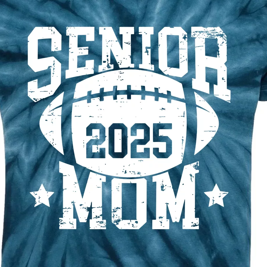 Senior Football Mom Graduation Class Of 2025 Senior 25 Kids Tie-Dye T-Shirt