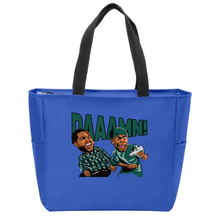 Streetwear Funny Meme Matching Oxidized Green 4s Zip Tote Bag