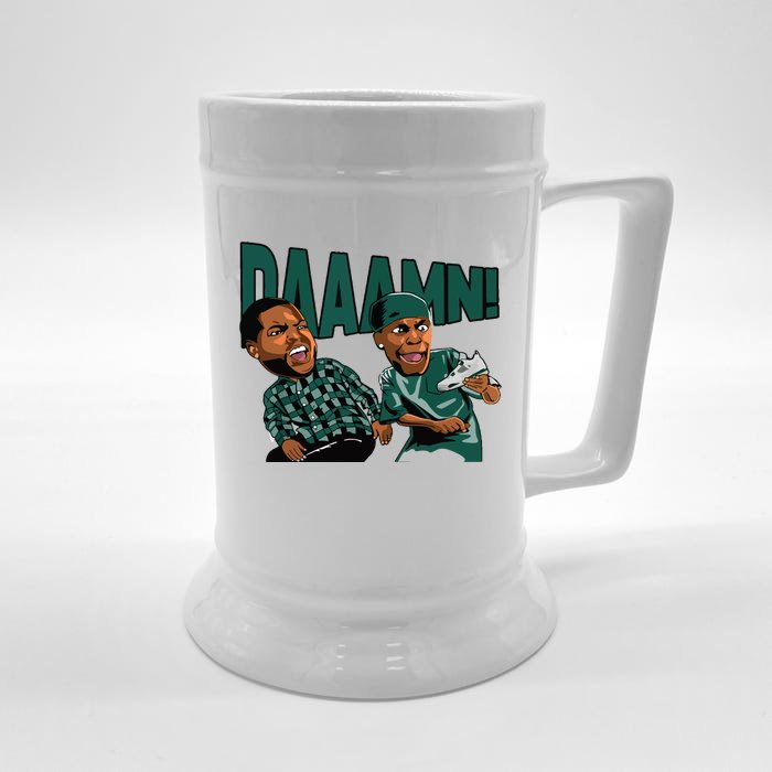 Streetwear Funny Meme Matching Oxidized Green 4s Front & Back Beer Stein