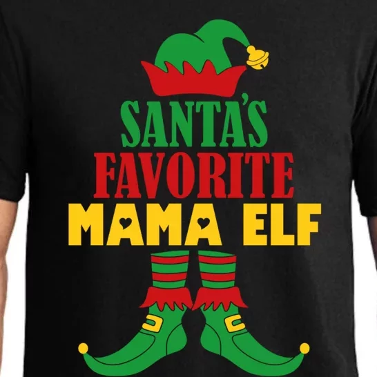 SantaS Favorite Mama Elf Christmas Matching Holiday Gift Pajama Set