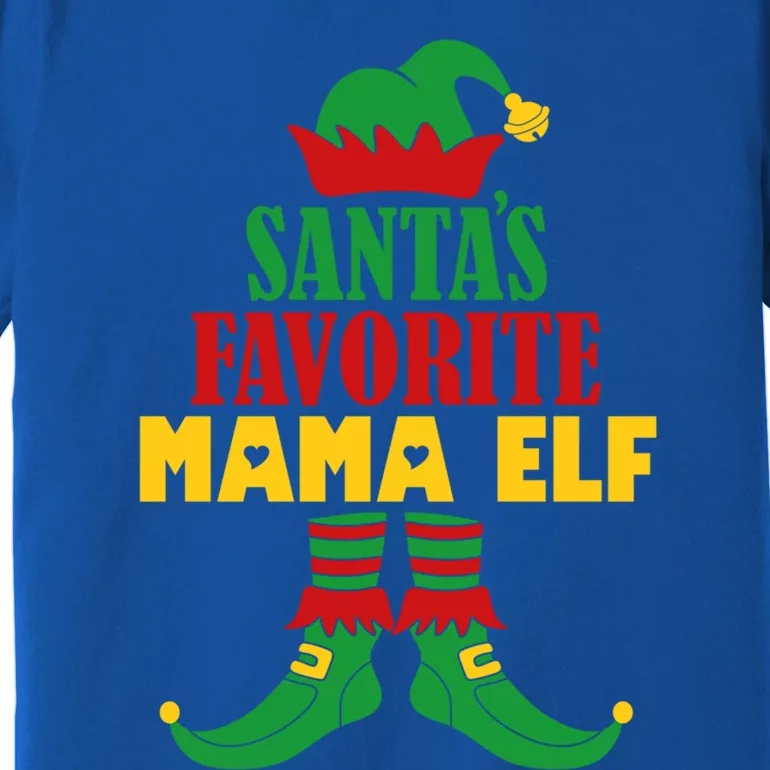 SantaS Favorite Mama Elf Christmas Matching Holiday Gift Premium T-Shirt