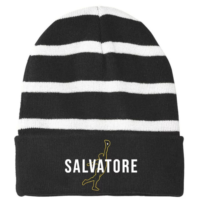 Sal Frelick Milwaukee Brewers Outfielder Air Salvatore Striped Beanie with Solid Band