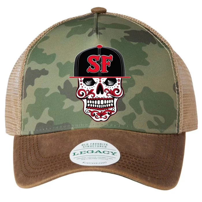 San Francisco Mexican Sugar Skull Design Bay Area Legacy Tie Dye Trucker Hat