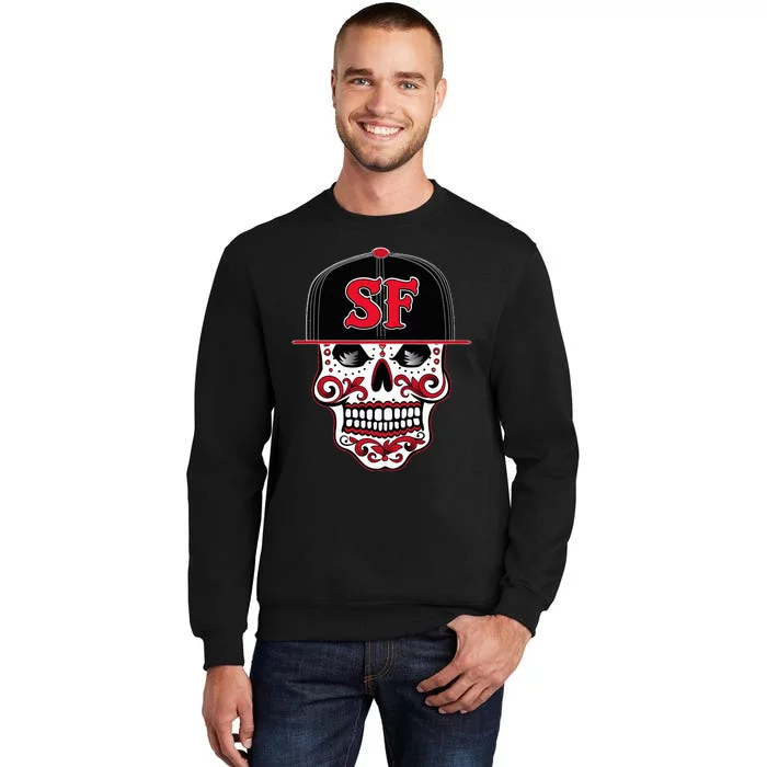 San Francisco Mexican Sugar Skull Design Bay Area Tall Sweatshirt