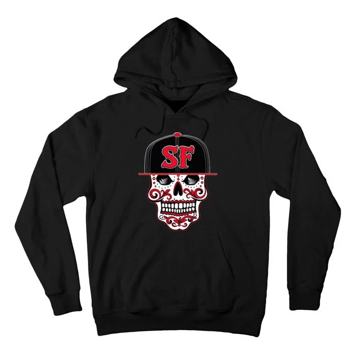 San Francisco Mexican Sugar Skull Design Bay Area Tall Hoodie