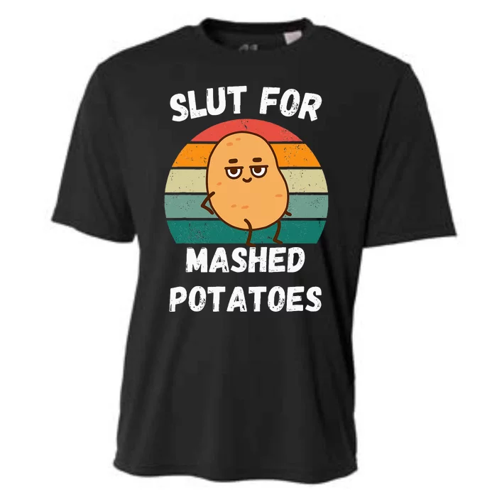 Slut For Mashed Potatoes Cooling Performance Crew T-Shirt