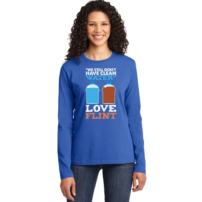 Save Flint Michigan Water Crisis Environt Awareness Gift Funny Gift Ladies Long Sleeve Shirt