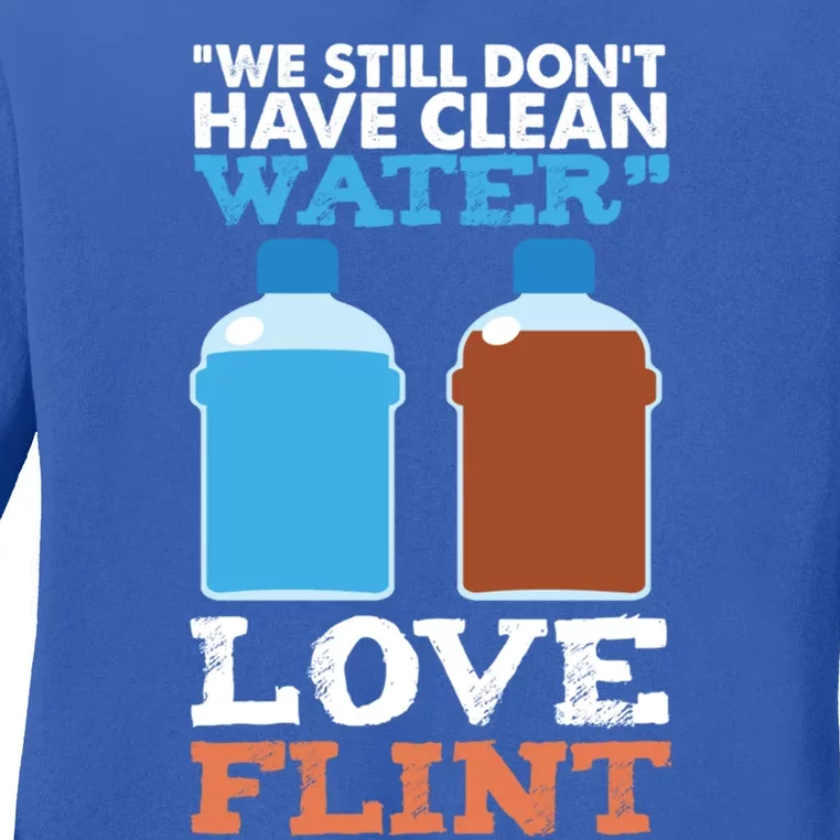 Save Flint Michigan Water Crisis Environt Awareness Gift Funny Gift Ladies Long Sleeve Shirt