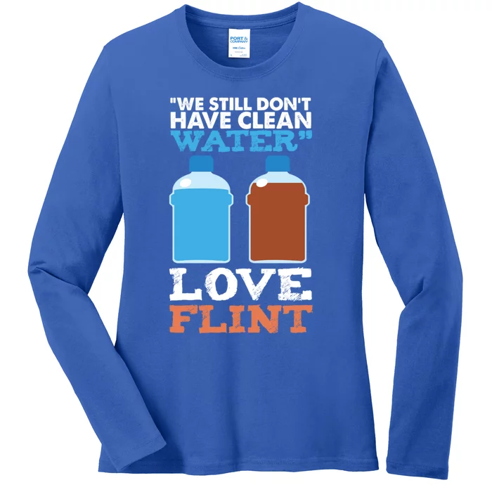 Save Flint Michigan Water Crisis Environt Awareness Gift Funny Gift Ladies Long Sleeve Shirt