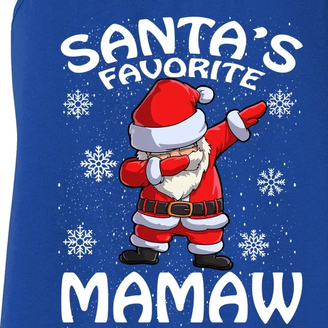 Santas Favorite Mamaw Christmas Gift Women's Racerback Tank