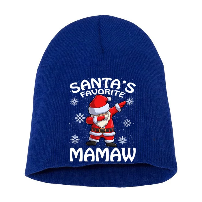 Santas Favorite Mamaw Christmas Gift Short Acrylic Beanie