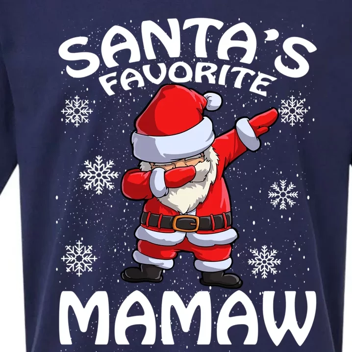 Santas Favorite Mamaw Christmas Gift Sueded Cloud Jersey T-Shirt