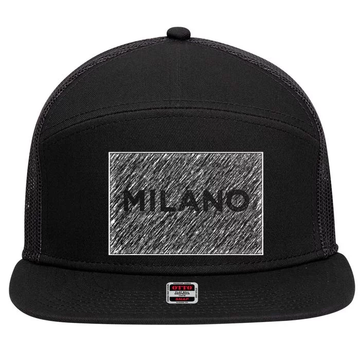 Stylish Fashion Milano Italy 7 Panel Mesh Trucker Snapback Hat