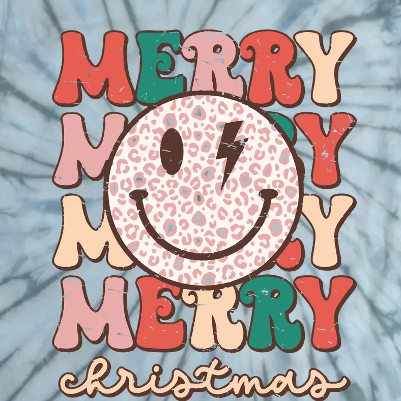 Smiley Face Merry Christmas Tie-Dye T-Shirt