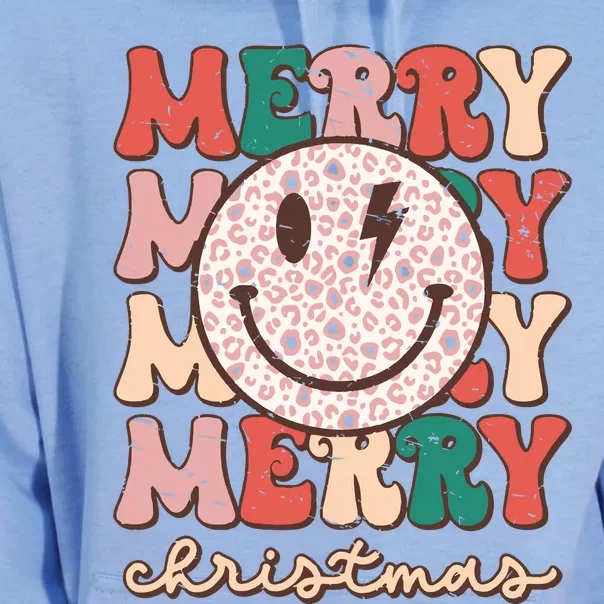 Smiley Face Merry Christmas Unisex Surf Hoodie