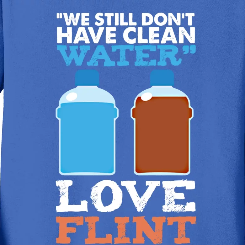 Save Flint Michigan Water Crisis Environt Awareness Gift Kids Long Sleeve Shirt