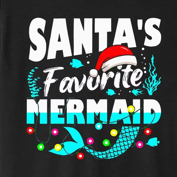 Santa's Favorite Mermaid Lover Christmas Xmas Funny ChromaSoft Performance T-Shirt