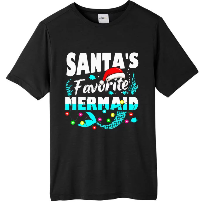 Santa's Favorite Mermaid Lover Christmas Xmas Funny ChromaSoft Performance T-Shirt