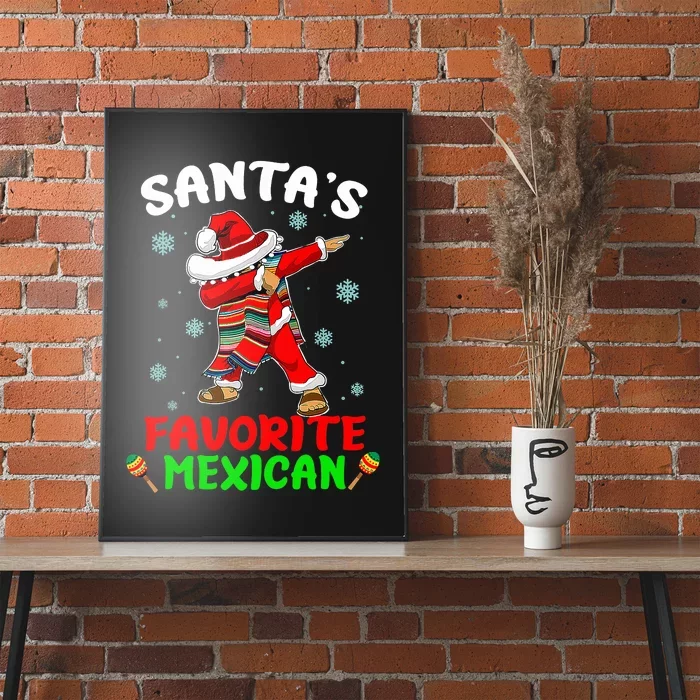 Santa's Favorite Mexican Christmas Holiday Mexico Funny Poster