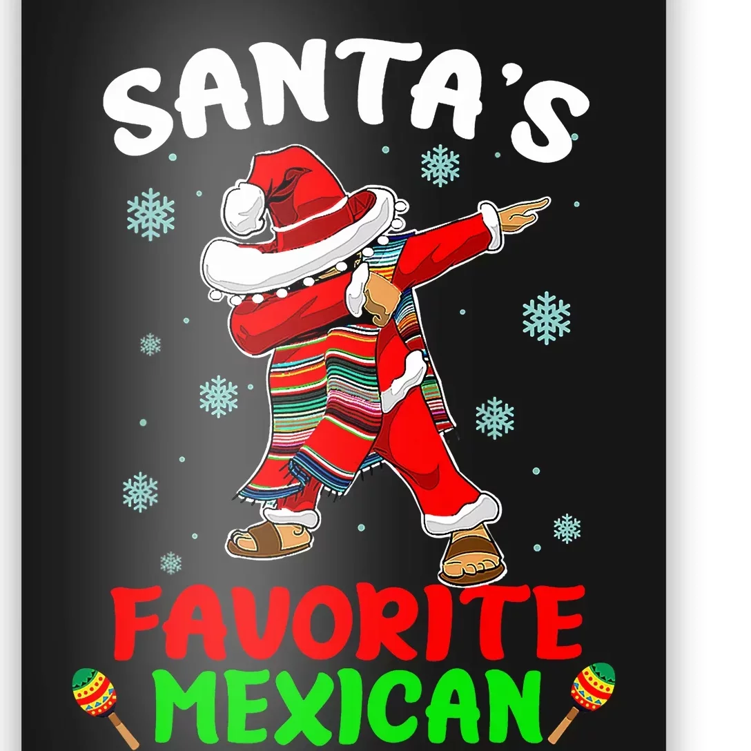 Santa's Favorite Mexican Christmas Holiday Mexico Funny Poster