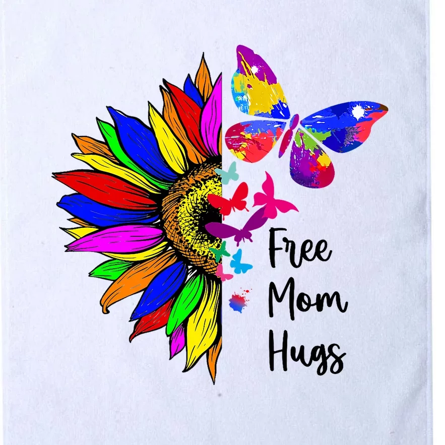 Sunflower Free Mom Hugs Butterfly Lgbt Pride Month Platinum Collection Golf Towel