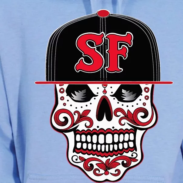 San Francisco Mexican Sugar Skull Design Bay Area Unisex Surf Hoodie