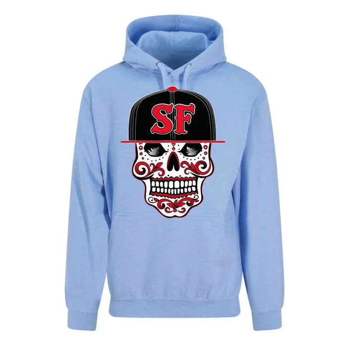 San Francisco Mexican Sugar Skull Design Bay Area Unisex Surf Hoodie