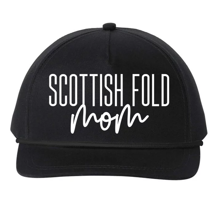 Scottish Fold Mom Gift Cute Cat Mama Gift Snapback Five-Panel Rope Hat