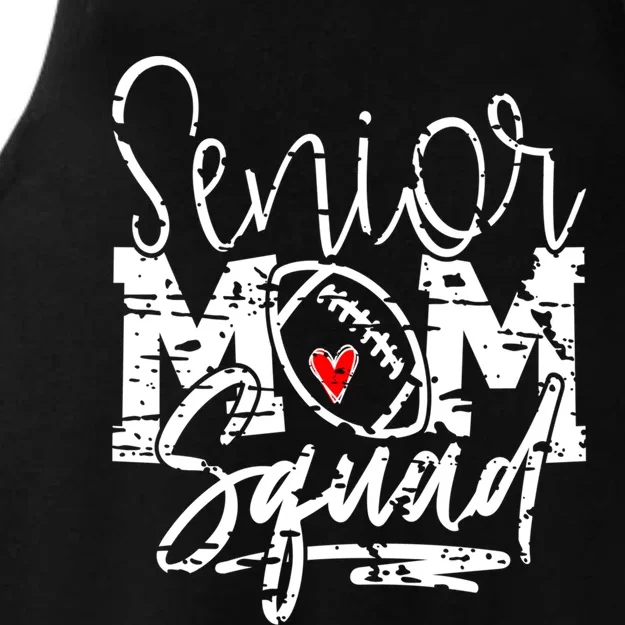 Senior Football Mom Squad Grunge Gift Ladies Tri-Blend Wicking Tank